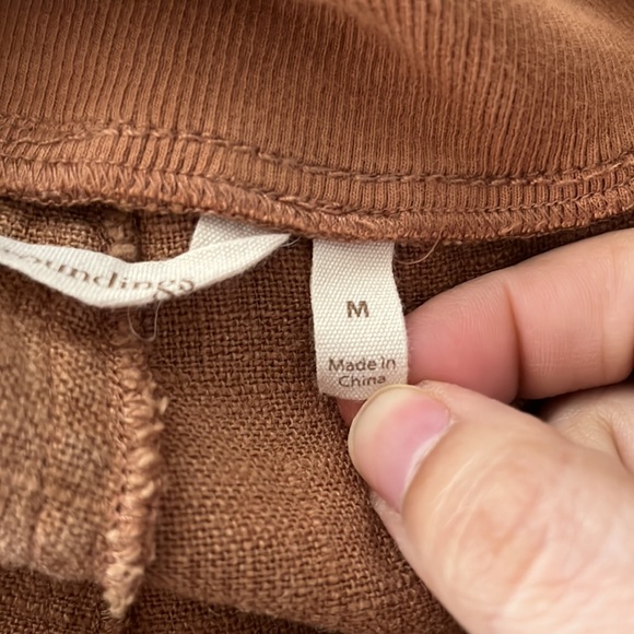 Soft surroundings Wide Leg Linen Cargo Pants Caramel - Picture 10 of 12